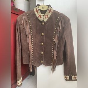 Suede beaded Scully jacket.